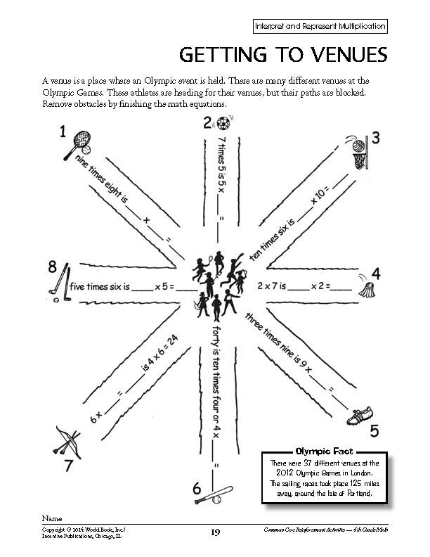 Major, supporting, and additional clusters for grade 4. Common Core Math Learning For Grade 4 World Book Store