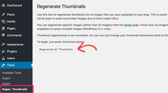 How to edit thumbnails in wordpress. How To Regenerate Thumbnails Or New Image Sizes In Wordpress