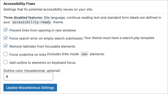 WP Accessibility Fixes WP Accessibility Fixes