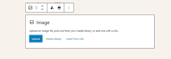 Adding image block in WordPress Adding image block in WordPress