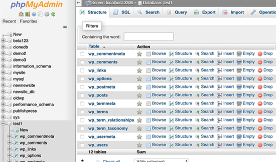 Ez sql reports shortcode widget and db . Beginner S Guide To Wordpress Database Management With Phpmyadmin