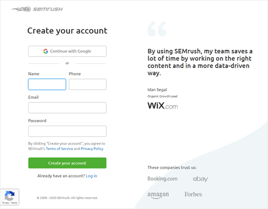 On the homepage of semrush, click the 'sign up' button to get a free trial for 7 days . Semrush Coupon Code 30 Day Free Trial Exclusive Offer