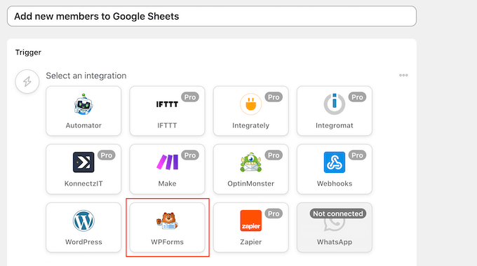 Creating an automation workflow for WPForms and Google Sheets Creating an automation workflow for WPForms and Google Sheets
