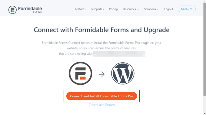 Connecting and installing Formidable Forms Pro on WordPress Connecting and installing Formidable Forms Pro on WordPress