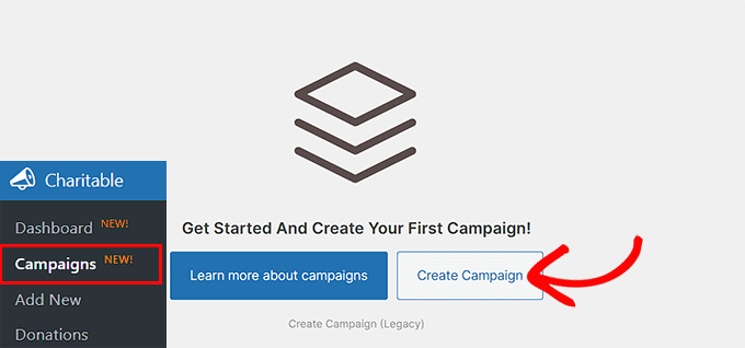 Click Create Campaign button Click Create Campaign button