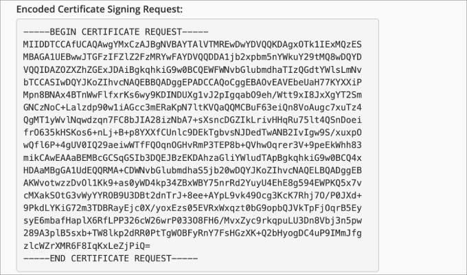 encoded CSR encoded CSR