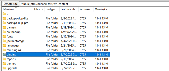 Head to the wp-content plugins folder Head to the wp-content plugins folder