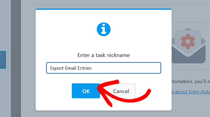 Add a name for your automation task in WPForms Add a name for your automation task in WPForms