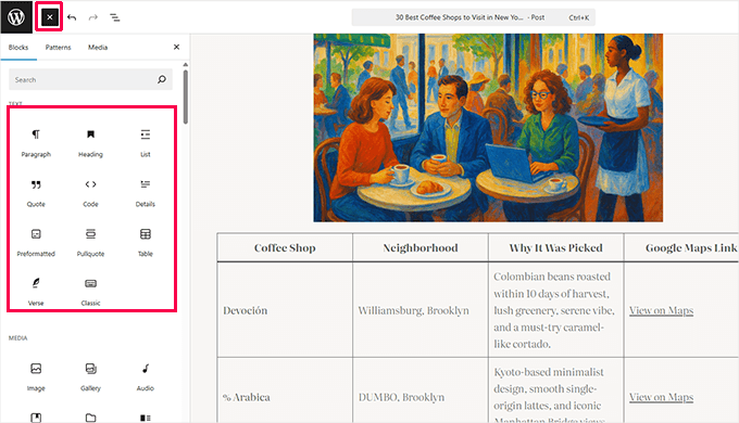 Using blocks in WordPress for structured content layout and formating Using blocks in WordPress for structured content layout and formating