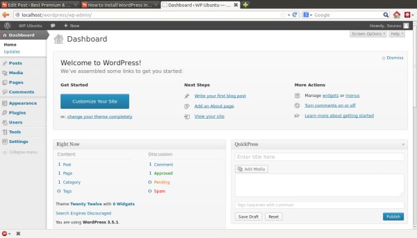 In this tutorial we will install wordpress on apache2 . Install WordPress On Ubuntu Locally With LAMP - WPExplorer