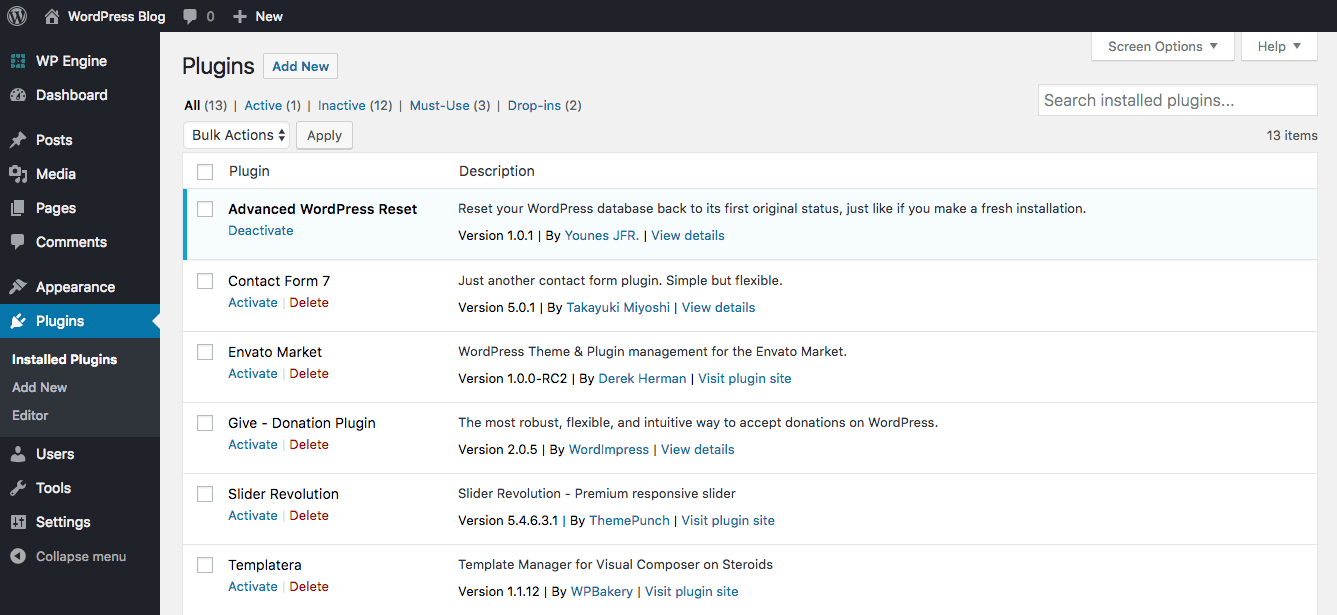 Klik op de prullenbak link boven de lijst met berichten. The Easiest Way to Reset Your WordPress Website - WPExplorer