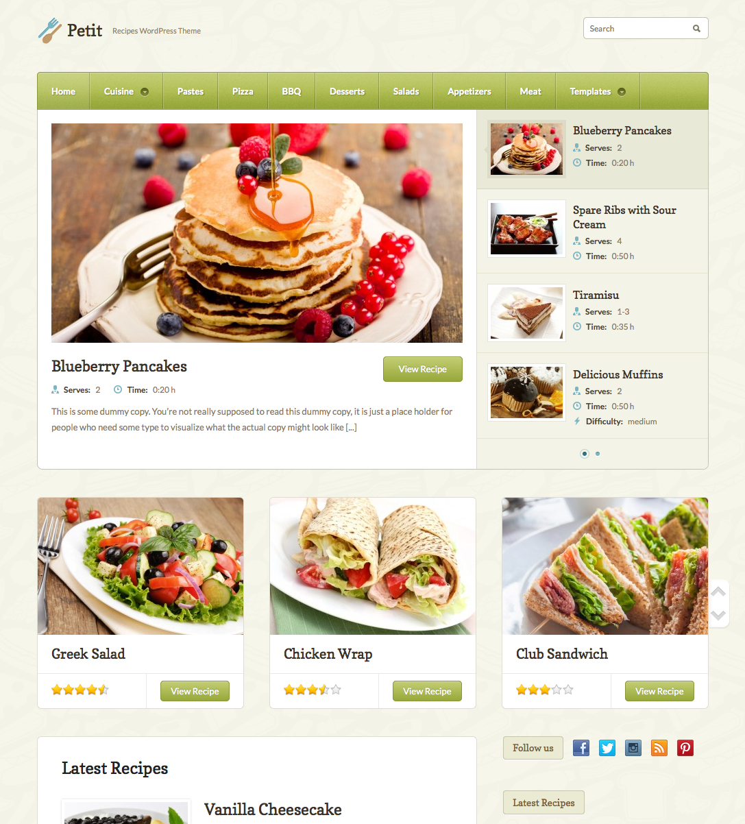 Studiopress themes are built on top of genesis framework, which works . Petit Recipe WordPress Theme - WPExplorer