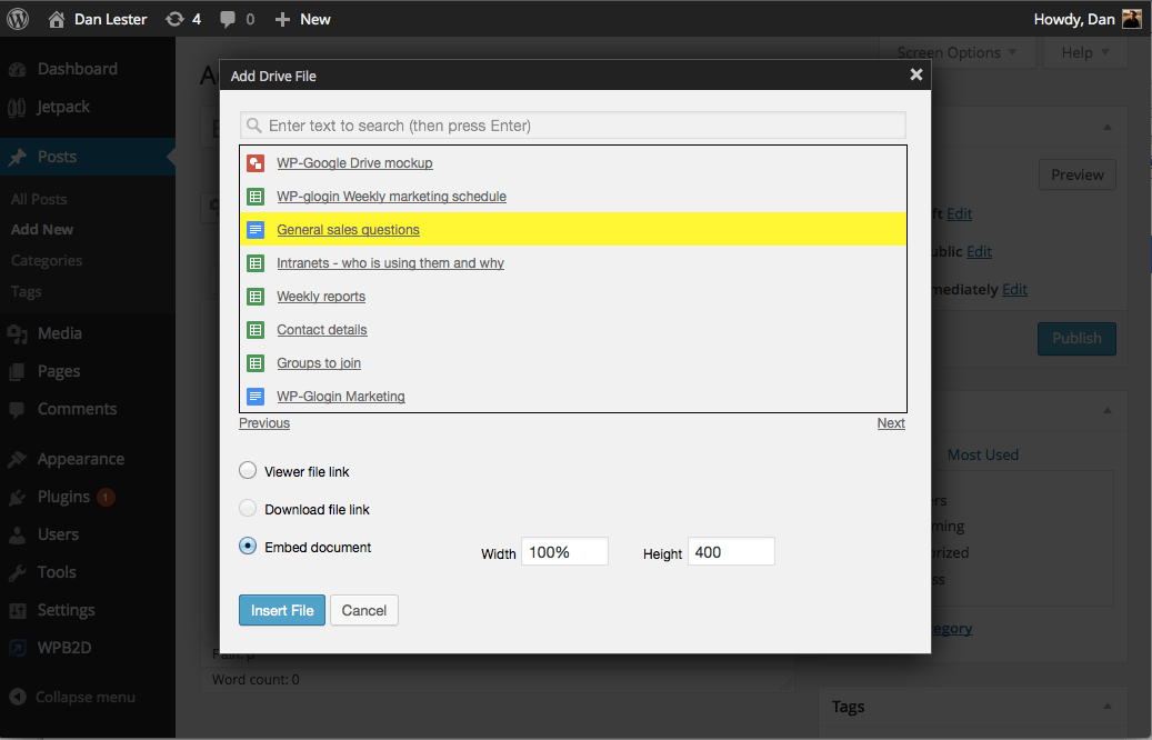 Wordpress is one of many online tools that allow you to create your own blog, website o. 7 Awesome Google Drive WordPress Plugins - WP Solver