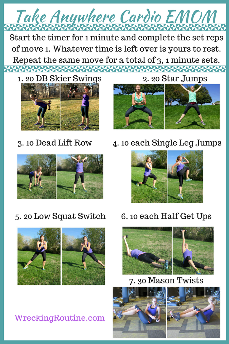 Take Anywhere Cardio EMOM Workout Wrecking Routine Take Anywhere Cardio EMOM Workout Wrecking Routine
