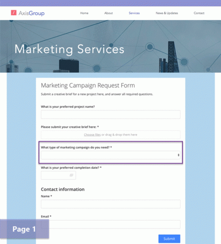 A creative design request form is used by graphic designers to collect work requests from their clients. Announcing New Dynamic Request Forms Adapt To Different Customer Needs