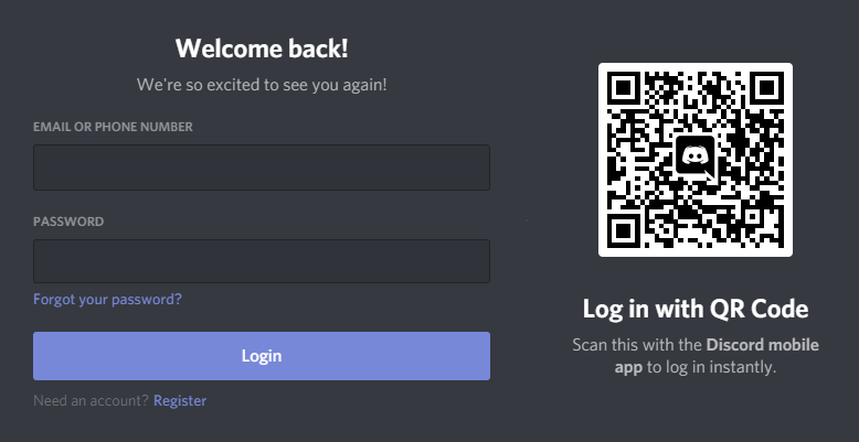 Логин в Discord