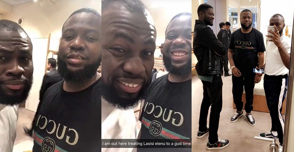 Hushpuppi takes Lasisi Elenu Gucci shopping