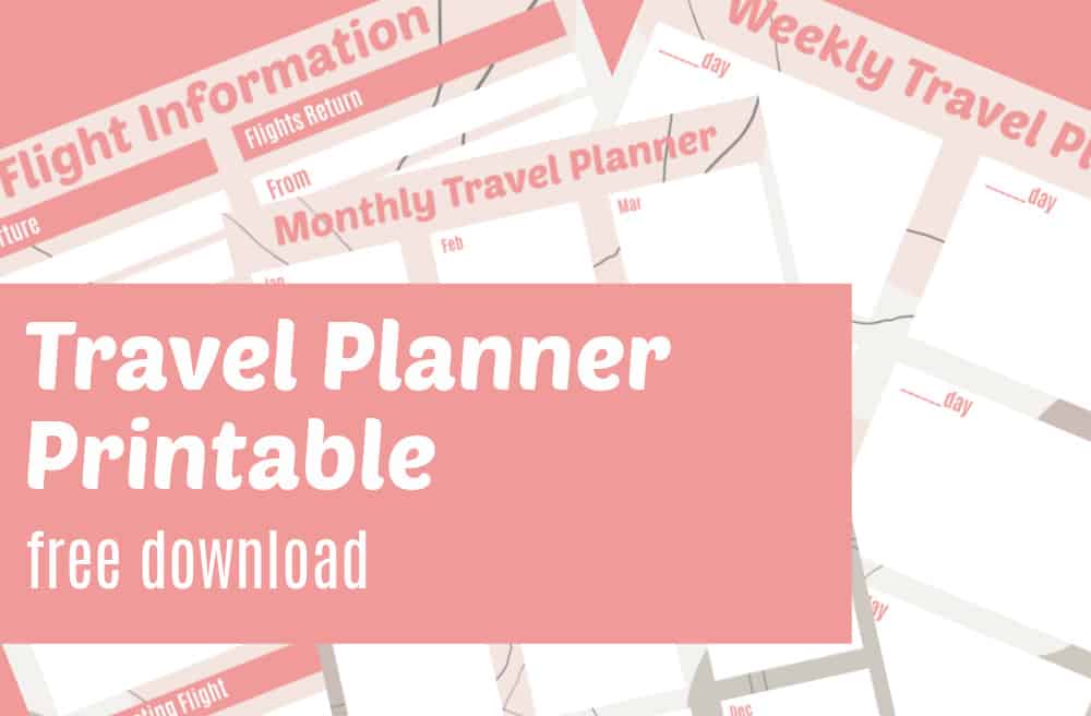 best travel planner template free printable pdf