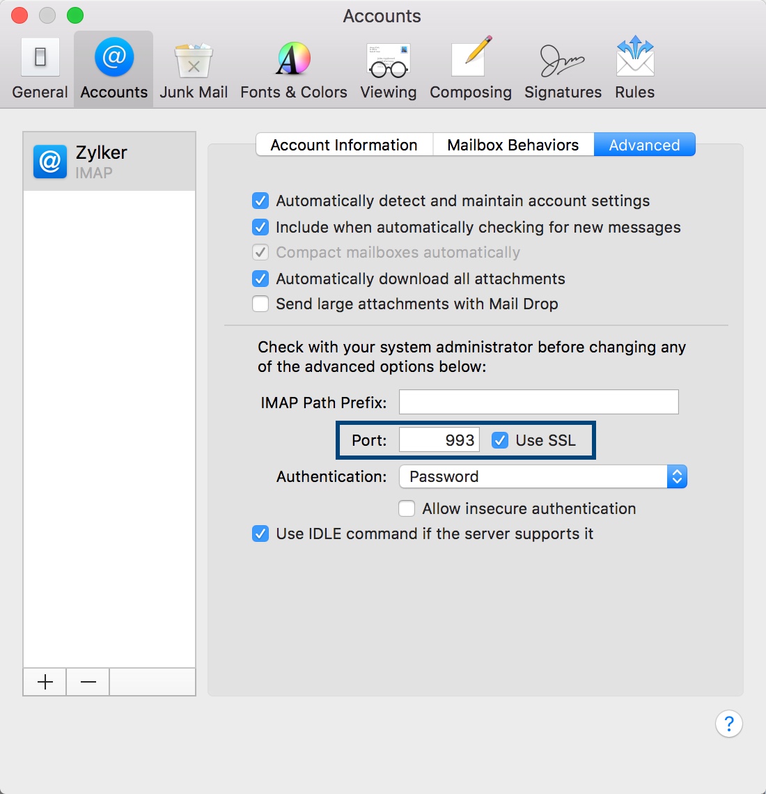In your mac mail app, select “mail” in the top ribbon > click “preferences“. Imap Configuration In Apple Mail Zoho Mail