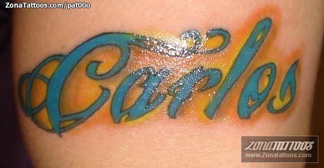 Tattoo Of Carlos, Names, Letters 328_x_631_jpg