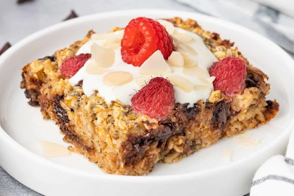 A close up of a delicious dessert.