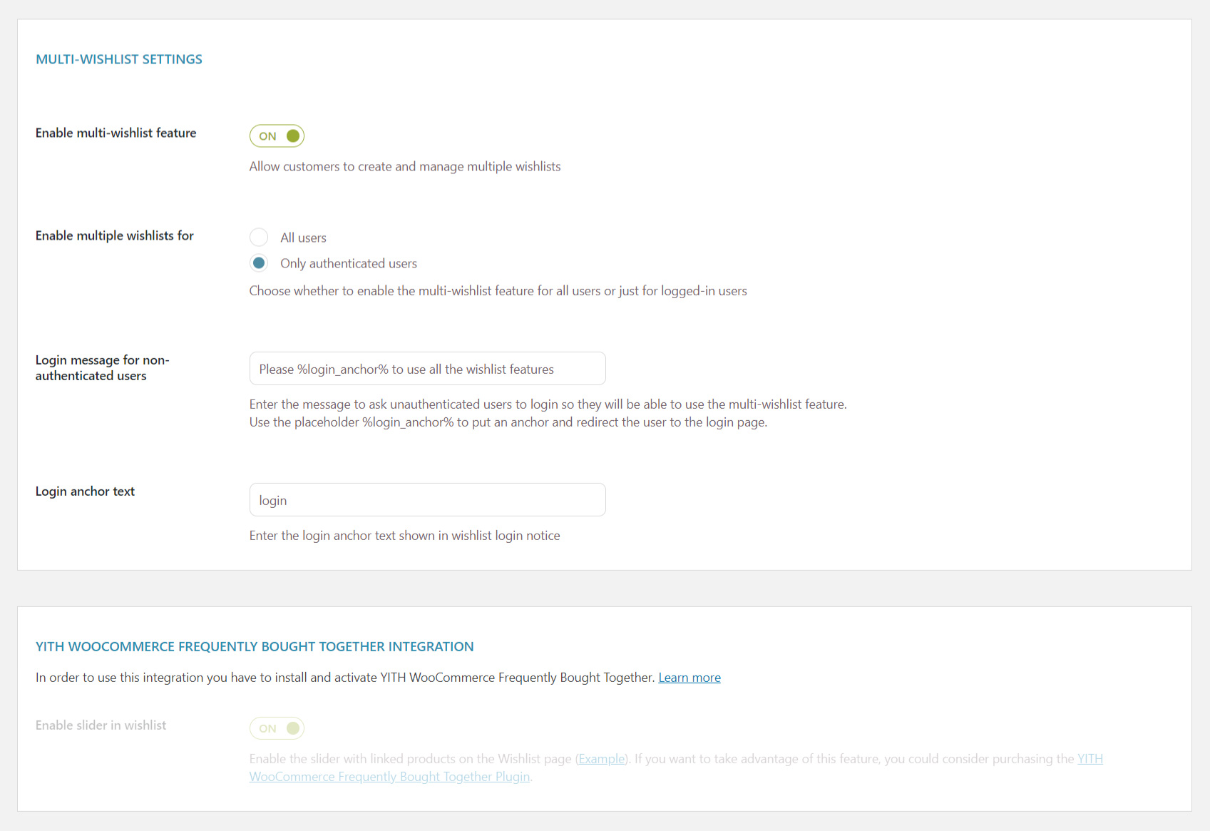 A woocommerce wishlist is a tool that will allow your customers to choose and save products for future purchases and to share them with their friends. Yith Woocommerce Wishlist