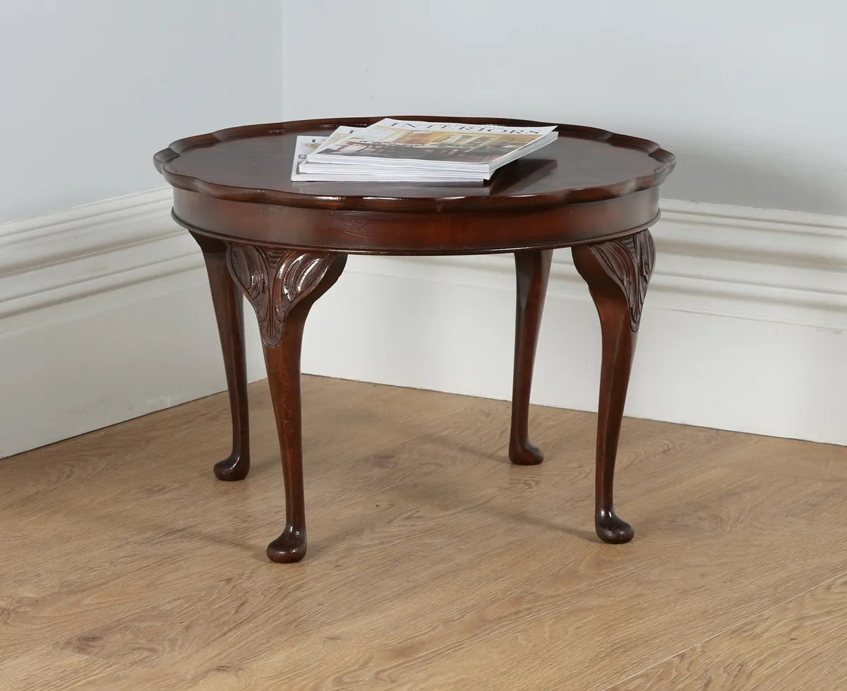 Free shipping on many items | browse your . Queen Anne Style Burr Walnut Round Coffee Table by Cameo ...