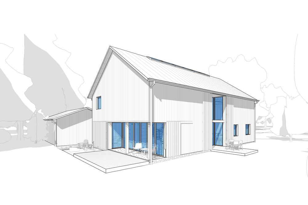 Live Work Barn Conversion 3d Perspective Yr Architecture Design