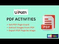 UiPath PDF Automation Tutorial | Get Page Count, Export Pages as Images \u0026 Extract Images from PDF