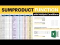 Sumproduct Formula in multiple conditions (from basic to advanced) | sumproduct in hindi