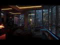 Sleep In This Multi Million Dollar Toronto Apartment \u0026 Cozy Fireplace | Rain Sounds For Sleep | 4K
