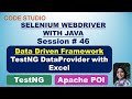 Selenium Webdriver With Java  in Hindi #46-TestNG DataProvider With Excel | With Practical