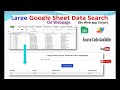 Large Google Sheet Data Search on Web page II  get and Display data from google sheet