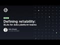 🤝 Data Reliability Engineering: SLAs for data platform teams