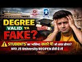 Will JS University reopen? | The big question | What were UGC and NCTE doing? The truth has been ...