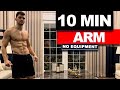 10 Min Amazing Arms Workout // No Equipment Biceps \u0026 Triceps! | velikaans