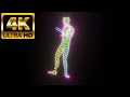 1 Hour 4k Neon Dancer || Background Party Video #2