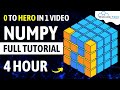 Python Numpy Full Tutorial For Beginners | Numpy Full Course in 4 Hours 🔥