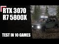 AMD Ryzen 7 5800X + RTX 3070 — Test in 10 Games! [1080p, 1440p, 4K]
