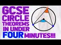 Revise Circle Theorems for GCSE Maths (IN UNDER 4 minutes!!!)