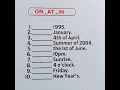 English Prepositions | On | At | In | Prepositions of Time | ✍️🧑‍🏫