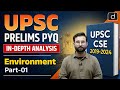 UPSC Prelims PYQ Analysis (2019-2024) | Environment | Part-I | Prelims 2025 | Drishti IAS English
