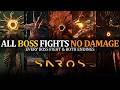 SAROS - All Boss Fights \u0026 All Endings (No Damage)