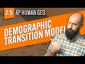 The DEMOGRAPHIC TRANSITION MODEL, Explained [AP Human Geography Review—Unit 2 Topic 5]