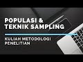 RESEARCH METHODS LECTURE (5) - POPULATION AND SAMPLING TECHNIQUES