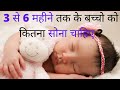 3 से 6 महीने तक के बच्चो को कितना सोना चाहिए ? | baby sleep pattern in hindi