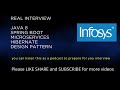 INFOSYS | java spring boot microservices hibernate interview | real time java interview