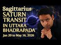 Saturn Transit Brings BIG Changes for Sagittarius in Uttarabhadrapada Nakshatra?
