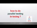 how to do parallel testing in testng #selenium #automation #java