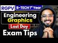 Engineering Graphics Last Minute Preparation Tips | RGPV 1st year B.Tech Semester Exams